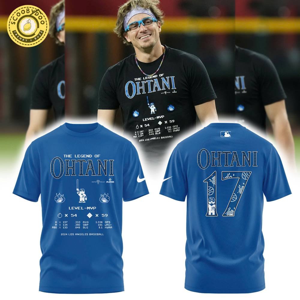 Los Angeles Dodgers Ohtani blue Tshirt Los Angeles Dodgers Ohtani blue Tshirt