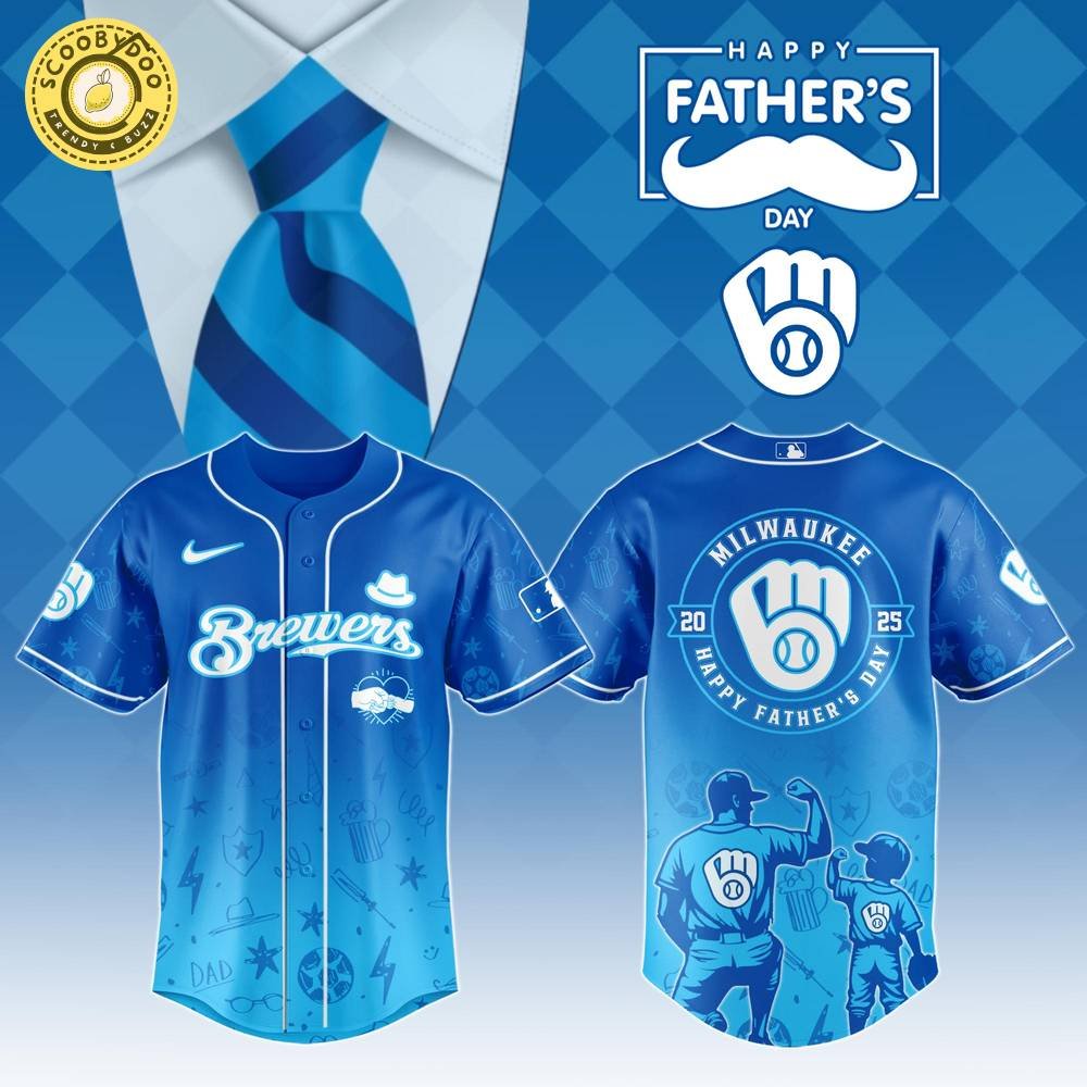 Milwaukee Brewers 2025 Father’s Day Jersey – Baseball Dad Fan Gear Milwaukee Brewers 2025 Father’s Day Jersey – Baseball Dad Fan Gear