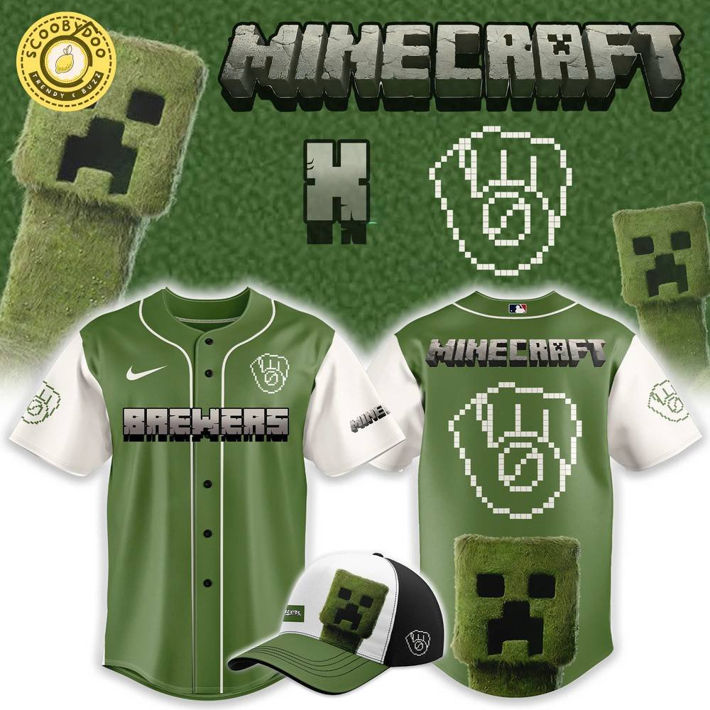 Milwaukee Brewers x MineCraft 2025 Baseball Jersey Milwaukee Brewers x MineCraft 2025 Baseball Jersey