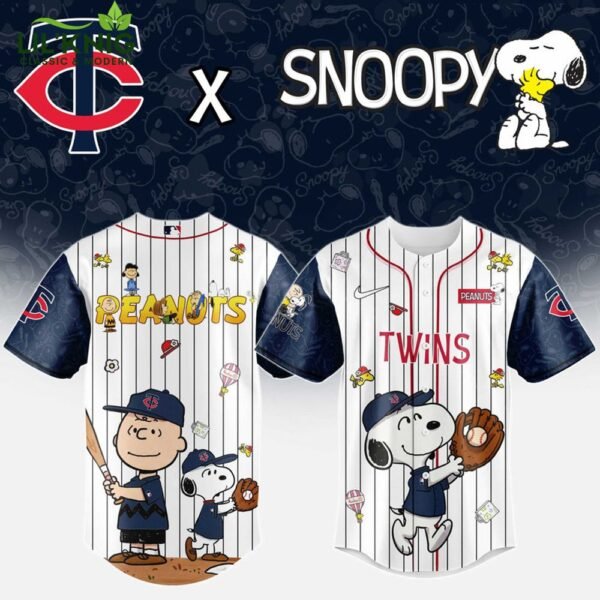 Minnesota Twins MLB “75th Anniversary of Peanuts” Snoopy Special Edition Jersey 2025