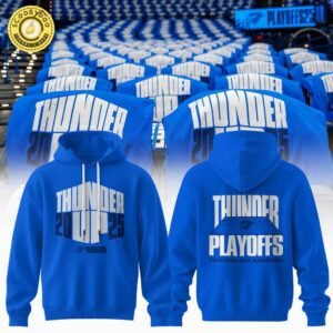 Oklahoma City Thunder Playoff 2025 Blue Hoodie – NBA Fan Gear