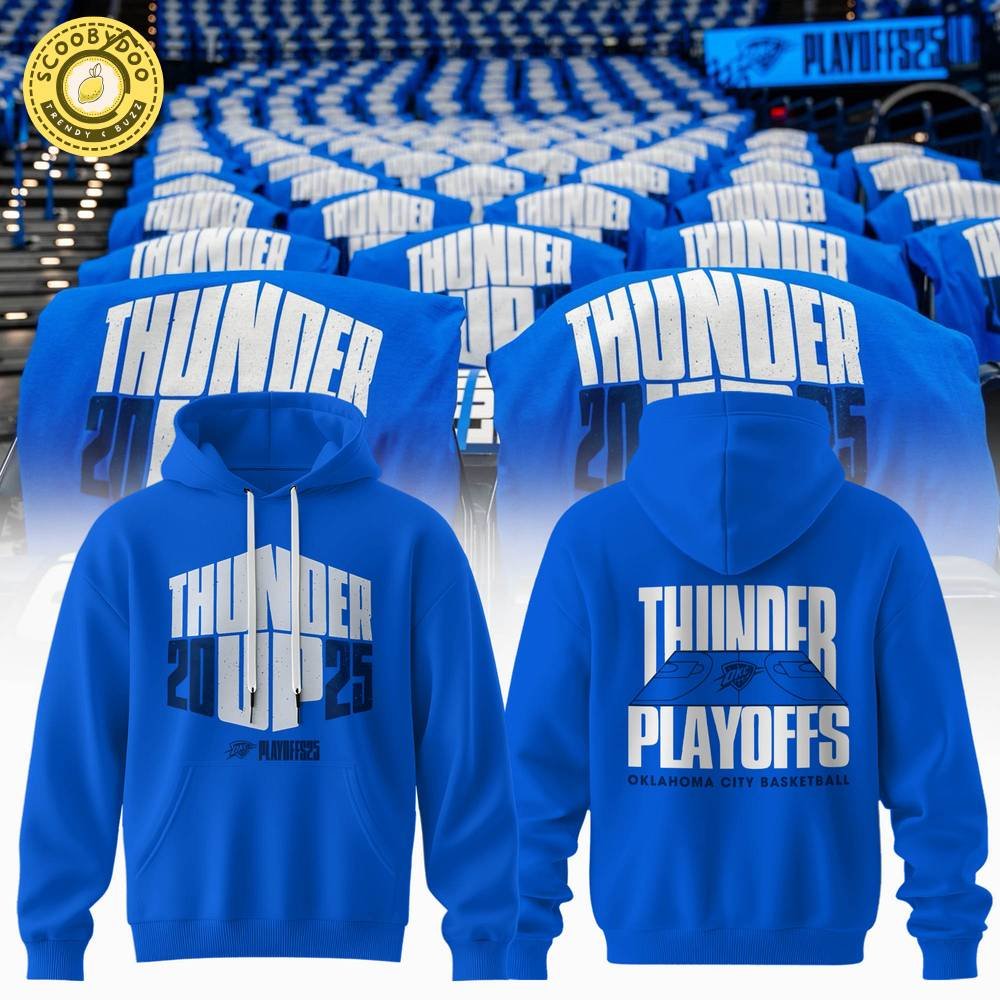 Oklahoma City Thunder Playoff 2025 Blue Hoodie – NBA Fan Gear Oklahoma City Thunder Playoff 2025 Blue Hoodie – NBA Fan Gear