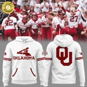 Oklahoma Softball White Hoodie 2025 – NCAA Women’s Softball Team Apparel