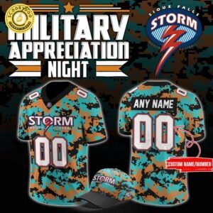 Sioux Falls Storm Military Nights Football Jersey 2025 – Military Tribute Edition