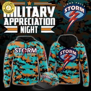 Sioux Falls Storm Military Nights Hoodie 2025 – Patriotic Indoor Football Gear