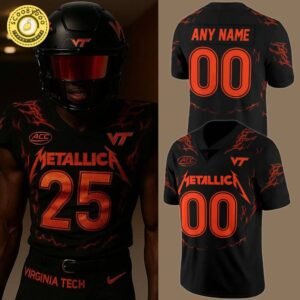 Virginia Tech Football x Metallica Football Jersey 2025