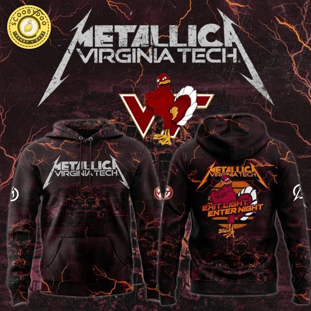 Virginia Tech Football x Metallica Hoodie 2025 Virginia Tech Football x Metallica Hoodie 2025