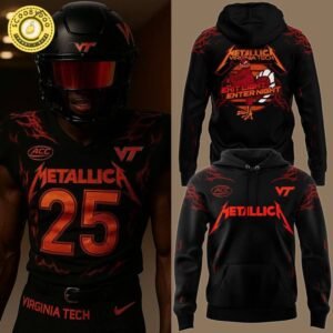 Virginia Tech Football x Metallica Hoodie 2025 Special Design