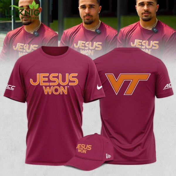 Virginia Tech Hokies Jesus Won Red Shirt