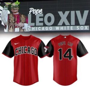 White Sox Pope Leo XIV Red Baseball Jersey