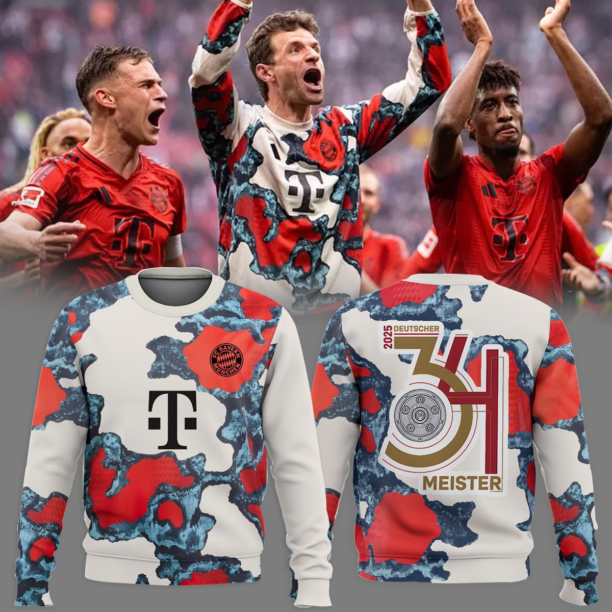 Bayern München CHAMPIONS OF GERMANY 2025 Sweatshirt Bayern München CHAMPIONS OF GERMANY 2025 Sweatshirt