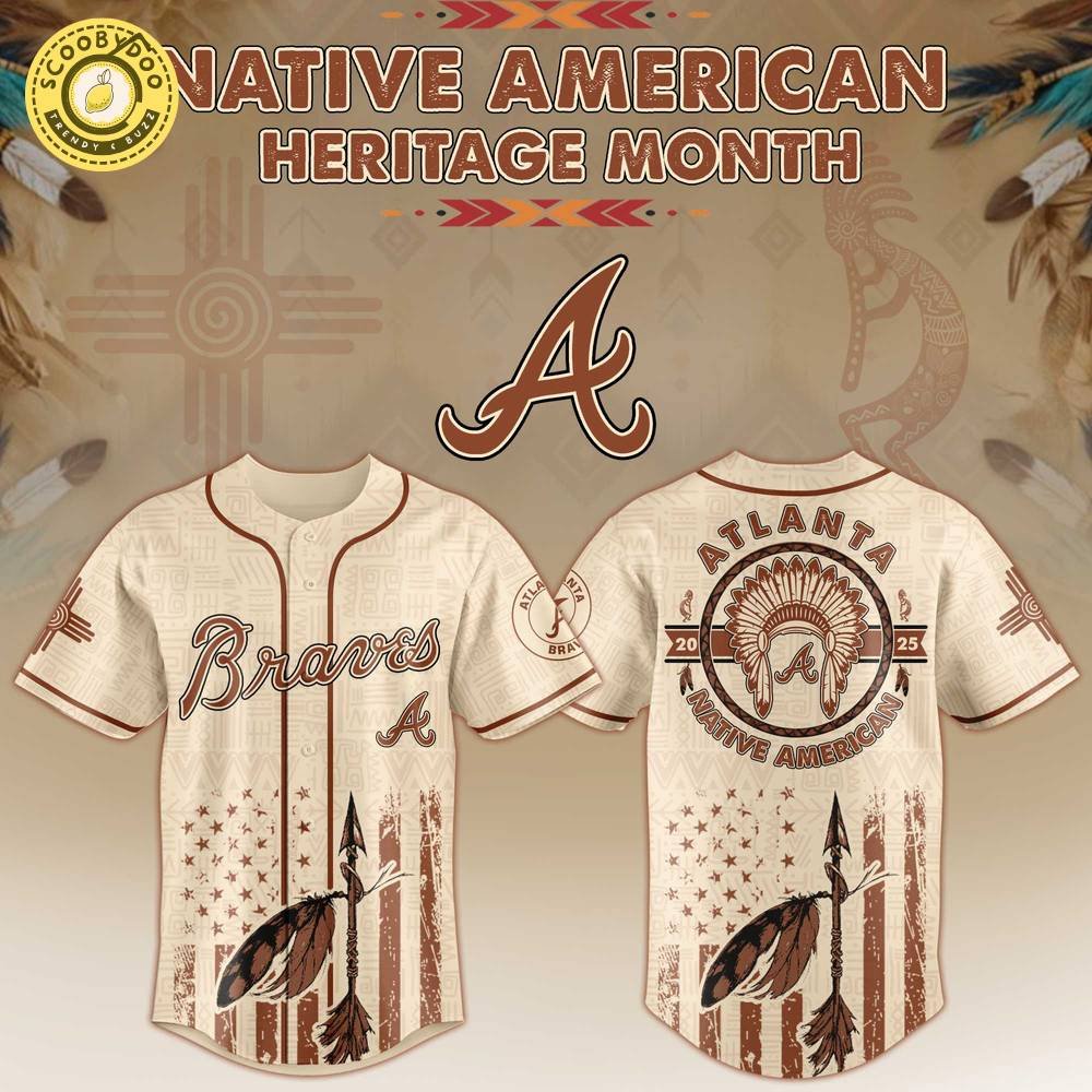 Atlanta Braves x Native American Heritage Month-3D Baseball Jersey Atlanta Braves x Native American Heritage Month-3D Baseball Jersey