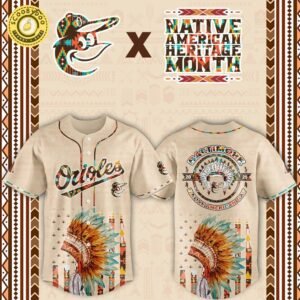 Baltimore Orioles x Native American-3D Baseball Jersey