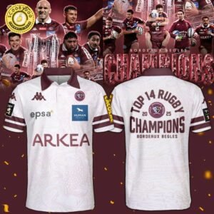 Bordeaux Begles Champions 2025 White Polo