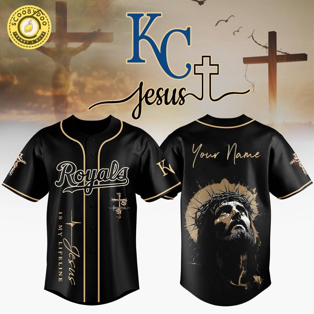 Kansas City Royals Jesus 3D Baseball Jersey Kansas City Royals Jesus 3D Baseball Jersey