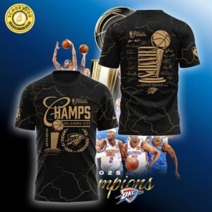 Limited Edition Thunder x 2025 NBA Champions Black Shirt