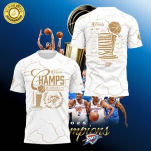 Limited Edition Thunder x 2025 NBA Champions White Shirt