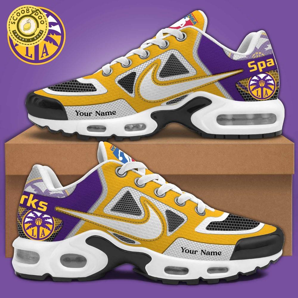 Los Angeles Sparks Shoes Personalized Air Max Plus Sneakers 2025 Los Angeles Sparks Shoes Personalized Air Max Plus Sneakers 2025