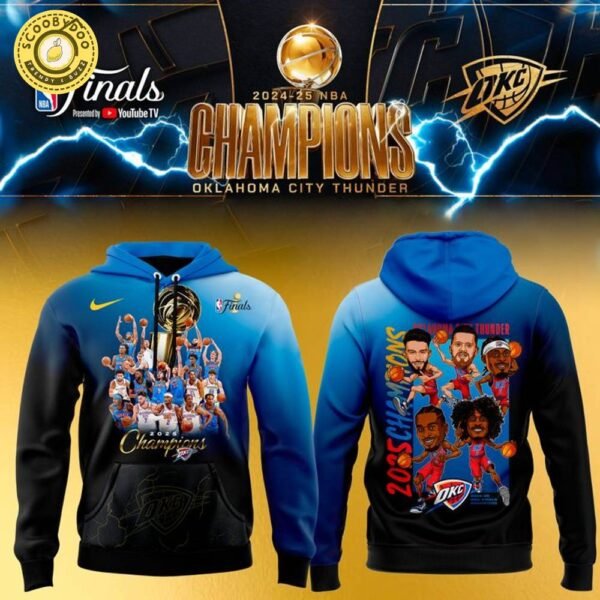 OKC THUNDER 2025 NBA CHAMPIONS NIKE HOODIE