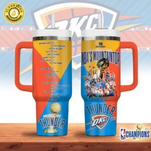 Oklahoma City Thunder | 2025 NBA Champions 40oz Tumbler With Handle NY