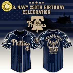 Philadelphia Phillies x US Navy 250th Birthday Edition-3D Baseball Jersey