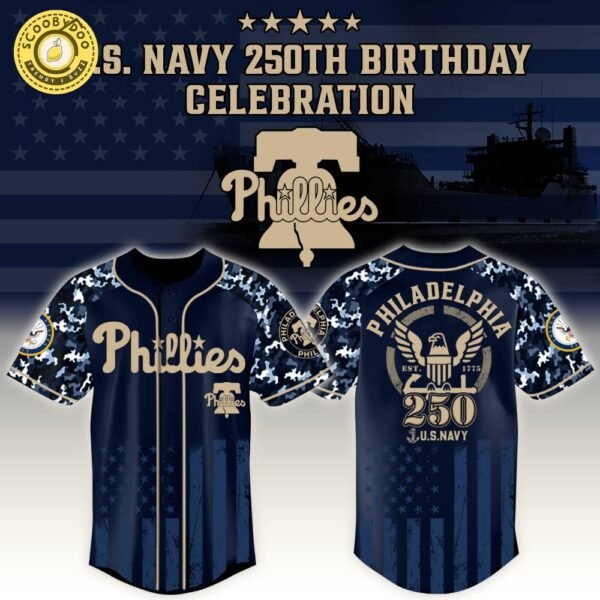 Philadelphia Phillies x US Navy 250th Birthday Edition-3D Baseball Jersey