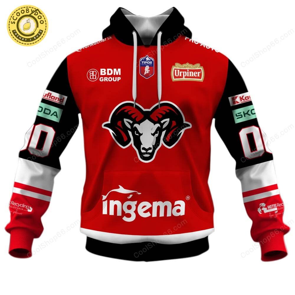 Slovak Extraliga HC 05 Banska Bystrica Jersey Style Hoodie Slovak Extraliga HC 05 Banska Bystrica Jersey Style Hoodie