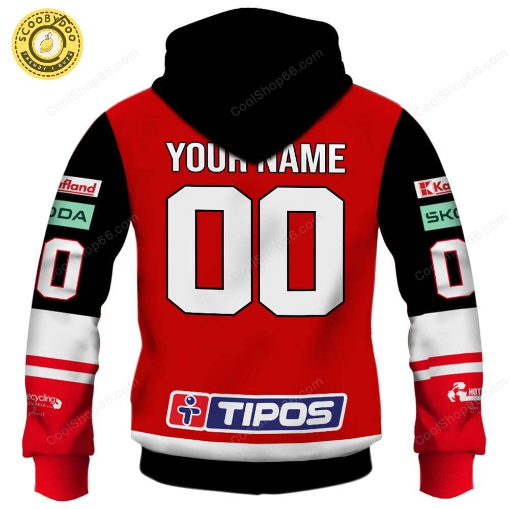 Slovak Extraliga HC 05 Banska Bystrica Jersey Style Hoodie Slovak Extraliga HC 05 Banska Bystrica Jersey Style Hoodie