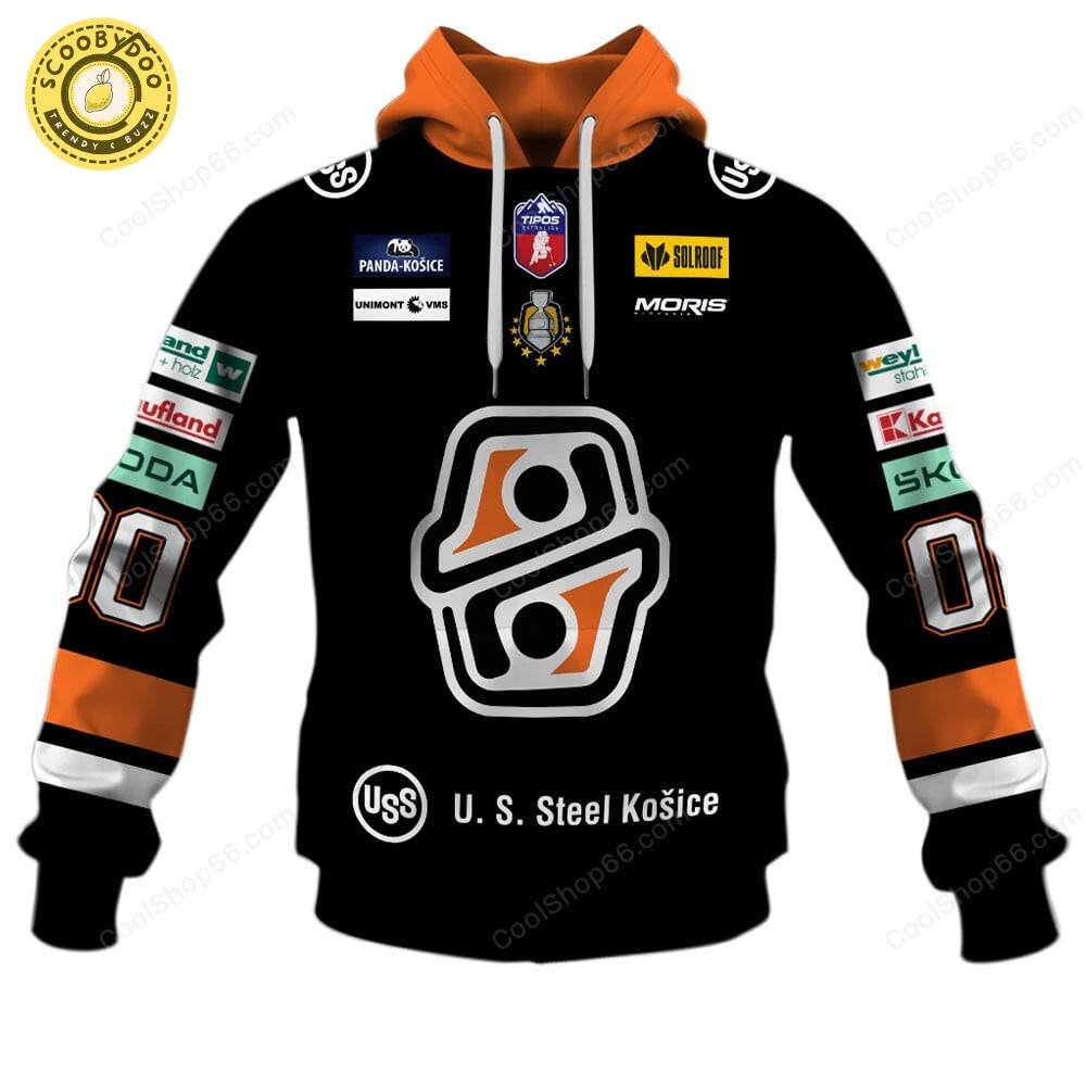 Slovak Extraliga HC Kosice Jersey Style Hoodie Slovak Extraliga HC Kosice Jersey Style Hoodie