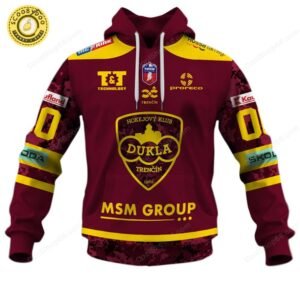 Slovak Extraliga HK Dukla Trencin Jersey Style Hoodie