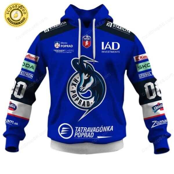 Slovak Extraliga HK Poprad Jersey Style Hoodie