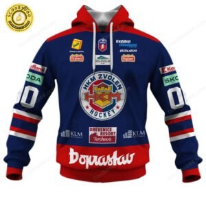 Slovak Extraliga HKM Zvolen Jersey Style Hoodie