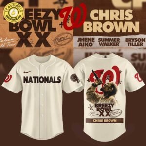 Washington Nationals x Chris Brown: Breezy Bowl XX Limited Edition Brown Jersey