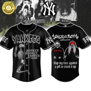 Yankees x Suicideboys Broken Just Lay Me Down In My Grave Personalized Baseball Jersey