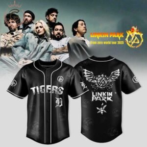 Detroit Tigers x Linkin Park From Zero World Tour 2025 Baseball Jersey-3D Baseball Jersey