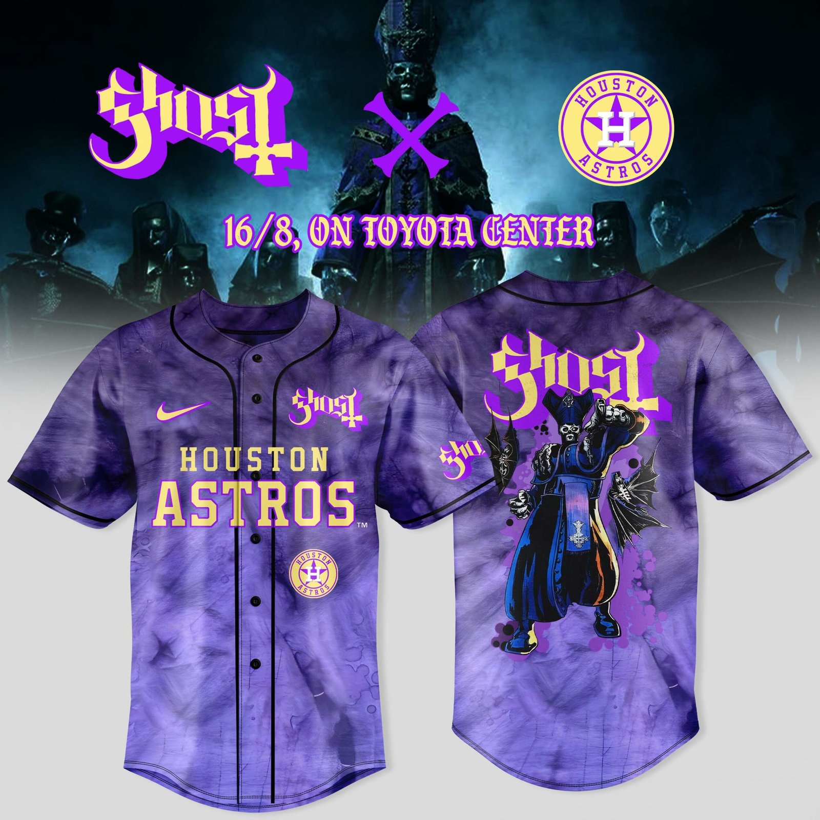 Houston Astros x Ghost Band World Tour 2025 Jersey Houston Astros x Ghost Band World Tour 2025 Jersey