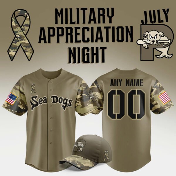 Portland Sea Dogs Military Appreciation 2025 Jersey