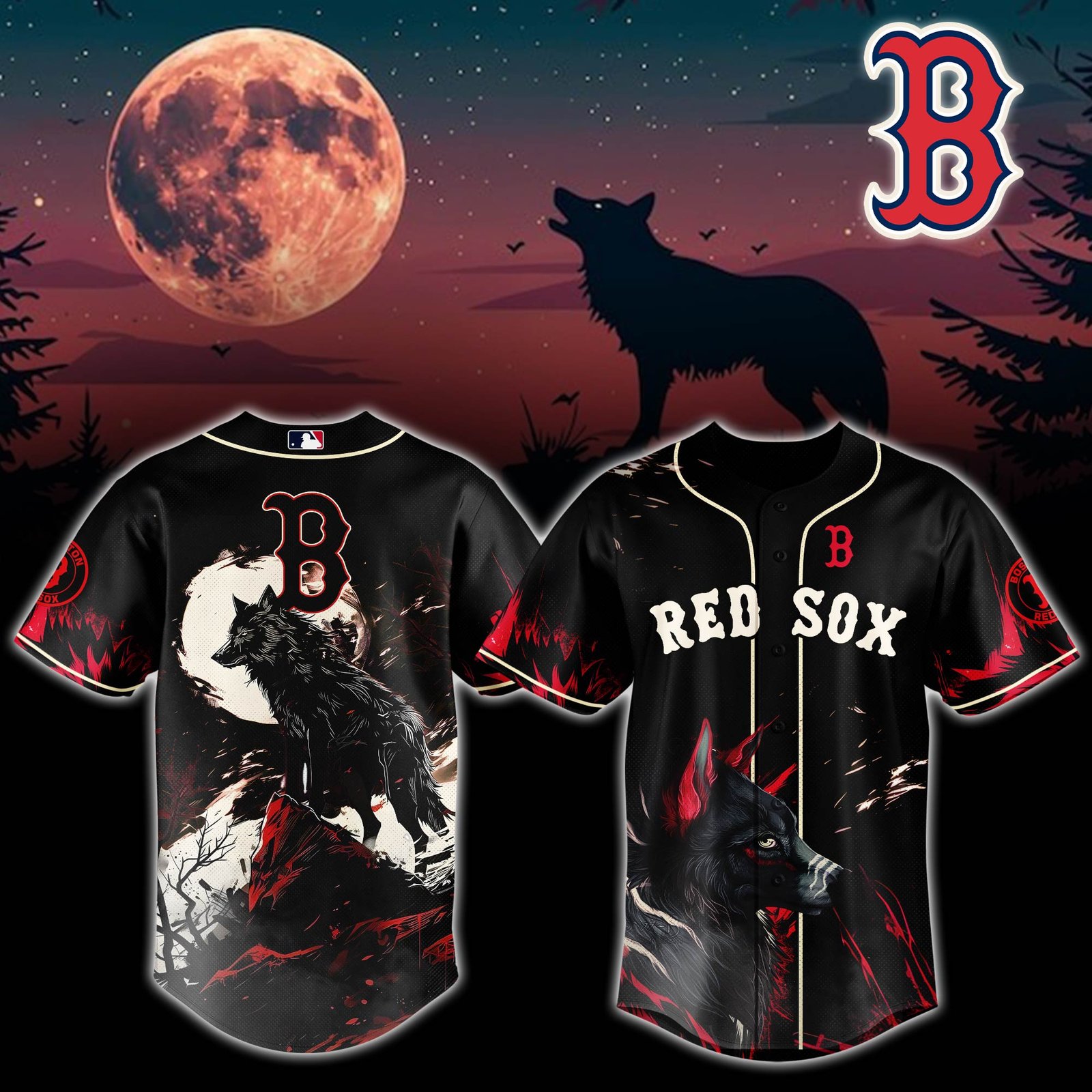 Boston Red Sox x wolf Jersey 2025 Editions Limited Boston Red Sox x wolf Jersey 2025 Editions Limited
