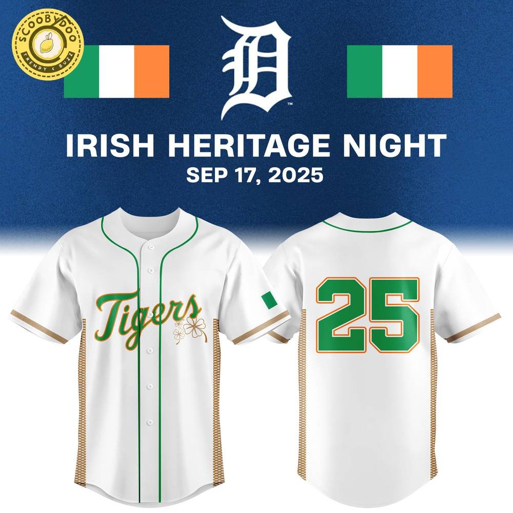 Detroit Tigers Irish Heritage Jersey 2025 Detroit Tigers Irish Heritage Jersey 2025