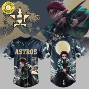 Houston Astros x Wave Breathing Demon Slayer Baseball Jersey
