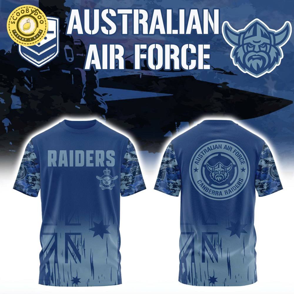 Australian Air Force x Canberra Raiders Combo Tshirt Australian Air Force x Canberra Raiders Combo Tshirt