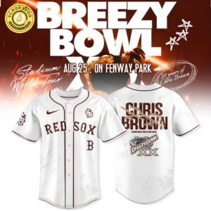 Boston Red Sox x Breezy Bowl XX Tour 2025 white jersey