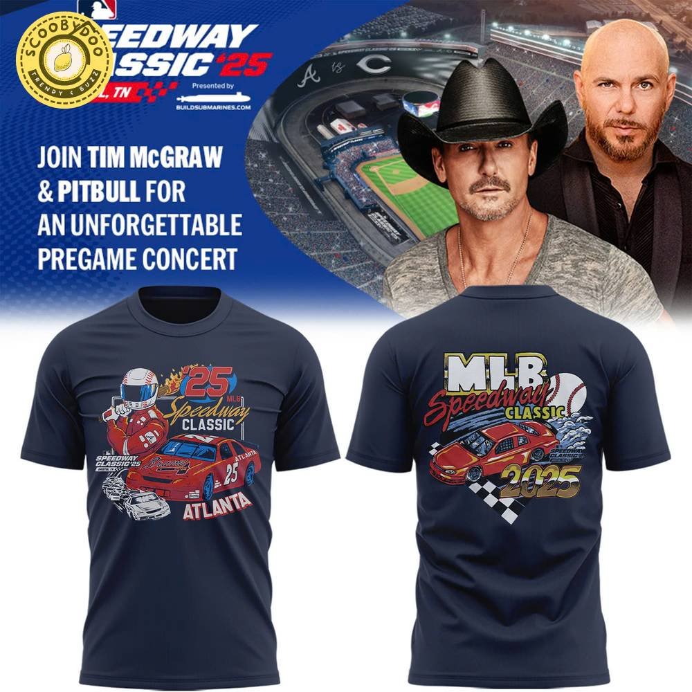 Braves 2025 MLB Speedway Classic T-Shirt - Limited Edition Braves 2025 MLB Speedway Classic T-Shirt - Limited Edition