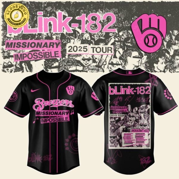 Brewers X Blink-182 Missionary Impossible Tour 2025 Jersey