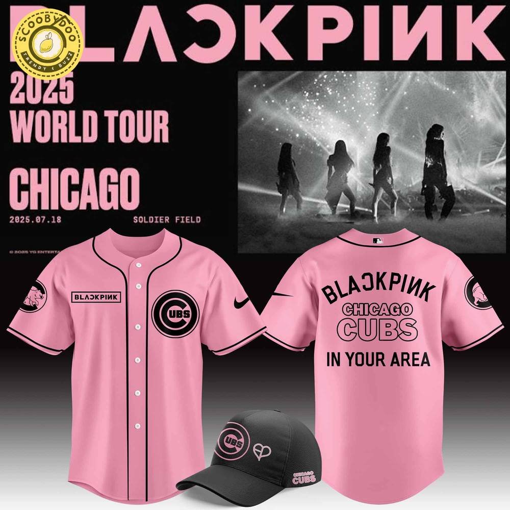 Chicago Cubs x BLACKPINK 2025 Tour Baseball Jersey Chicago Cubs x BLACKPINK 2025 Tour Baseball Jersey