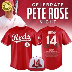 Cincinnati Reds 2025 Pete Rose Day Jersey – Red