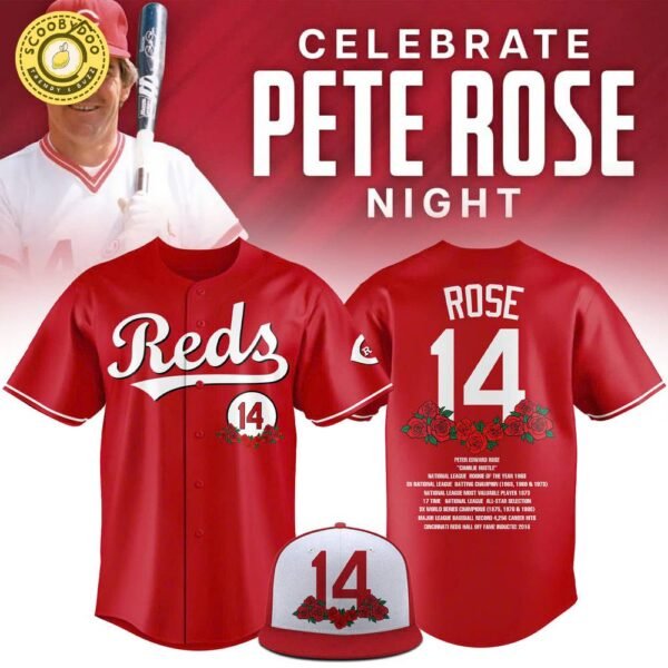 Cincinnati Reds 2025 Pete Rose Day Jersey – Red
