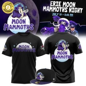 Erie SeaWolves BR Moon Mammoths Primary Black Tee