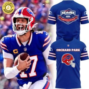 Exclusive 2025 Buffalo Bills Red Helmets Back T-Shirt