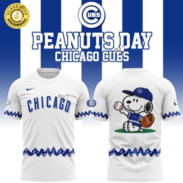 Exclusive 2025 Chicago Cubs x Peanuts Night Tshirt – Limited Edition